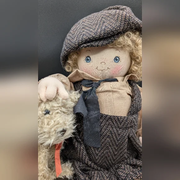 Vintage Jan Shackelford Sneakers 'n Lace #10 OOAK Muslin Doll 1994 Boy Tomboy